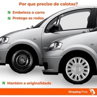 Kit 4 Calotas C3 2007-2013 Aro 14 Prata Grid - Design Esportivo e Fixação Segura - imagem 3