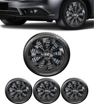 Jogo 4 Calotas Esportivas Velox Aro 14 Preto Brilhante para Hyundai HB20 Hatch e HB20S Sedan - imagem 1