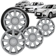 Kit 4 Calotas Aro 14 Clio Sandero Logan 2009-2011 Grid Prata Aro de Pressão - imagem 2