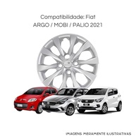 Calota Aro 14" Fiat Mobi, Argo, Palio 2021 - Jogo 4 Calotas Prata Grid 293CB-PTA-E - imagem 3