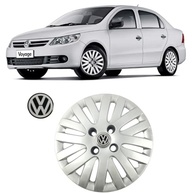 Jogo 4 Calotas Aro 14 VW Gol, Voyage e Saveiro G5 (2009-2012) Grid GR009CA com Adesivo Logo Resinado - imagem 4