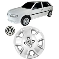 Jogo 4 Calotas Aro 14 VW Gol, Parati e Saveiro G3/G4 (2000-2014) - Design Grid GR067CA com Adesivo Logo Resinado - imagem 3