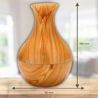 Umidificador de Ar Aromatizador em Vaso de Madeira 200ml com LED Silencioso USB para Casa e Escritório - imagem 4