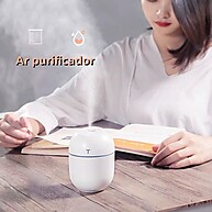Mini Umidificador Portátil Egg USB com LED e Aromatizador - imagem 1