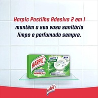 Harpic Limpador e Aromatizador Sanitário Pastilha Adesiva Power 2 em 1 Pinho 3 Unidades - Praticidade e Limpeza Duradoura - imagem 3