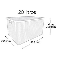 Organize com Estilo: Kit 4 Caixas Rattan 20L Arqplast - imagem 1