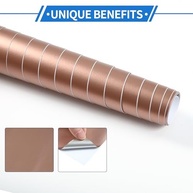 Película Protetora para Carro em PVC Rosa Ouro 1 Pé x 150 cm – Proteção Total Contra Arranhões - imagem 5