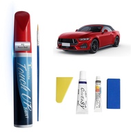 Tinta de Retoque Vermelha Race PQ para Ford - Caneta 2 em 1 com Removedor de Arranhões Profundos - imagem 1