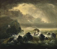A Viagem da Vida Adulta - Pintura em Tela ou Papel - Arte Inspiradora de Thomas Cole - 26cm x 30cm - imagem 1