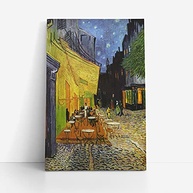 Quadro Van Gogh Terraço do Café à Noite - Canvas Látex 60x40cm | Arte Premium com Borda Infinita - imagem 2