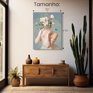 Quadro Decorativo Tela Grande - Arte Moderna com Silhueta e Borboletas | Decoração para Sala, Escritório e Espaço de Massagem - imagem 4