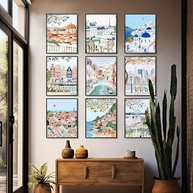 Conjunto de 9 Pôsteres de Cidades Europeias - Arte Moderna para Decoração de Parede - imagem 4