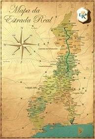 Mapa da Estrada Real em Tela Canvas 50x72 - Arte Histórica para Decoração Elegante - imagem 2