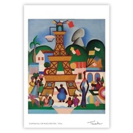 Arte Tarsila do Amaral Carnaval em Madureira A3 - Pintura Inspiradora para Decoração - imagem 2