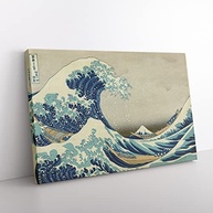 Quadro A Grande Onda De Kanagawa por Hokusai - Arte Japonesa em Canvas 140x90cm - imagem 3