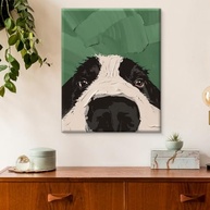 Arte de Parede Border Collie Green - Decoração Moderna com Estilo Canino - imagem 3