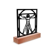 Escultura de Mesa Homem Vitruviano 25x26cm - Arte Inspiradora para Decoração Moderna - imagem 5