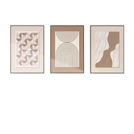 Quadros Decorativos Geométricos Irregulares 40x60cm - 3 Peças | Arte Moderna para Sala de Estar - imagem 1