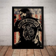 Quadro Sons Of Anarchy Moto Club - Arte Premium Moldurado para Decoração - imagem 1