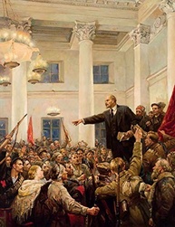 Tela Canvas Lenin Proclama Poder Soviético - 50x65cm - Obra de Arte para Decoração Moderna - imagem 1