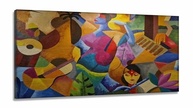 Quadro Decorativo Abstrato em Canvas 130x60 cm | Arte Moderna para Sala, Quarto e Escritório - imagem 2
