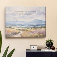 Arte de Parede Bíblica Matthew 6:33 - Pintura em Tela 20x25cm com Versículo Inspirador - imagem 5