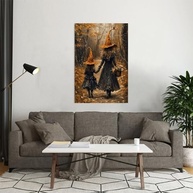 Pôster de Arte de Parede Vintage Halloween - Tela 30x45cm para Decoração Rústica de Casa e Escritório - imagem 5