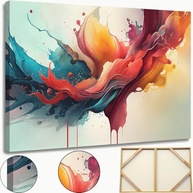 Quadro Decorativo Abstrato em Canvas 60x90cm - Arte Moderna Ultra HD 4K com Tons Vibrantes - imagem 3