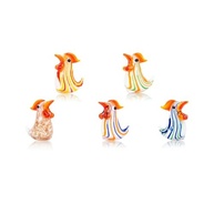 Conjunto de 5 Estatuetas de Galo em Vidro Artesanal - Decoração Elegante para Casa e Escritório - imagem 4