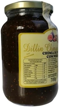 Geleia Dillin Chimia Artesanal Da Serra Gaúcha Com Pedaços da Fruta Sem Conservantes 700g Para Tortas Confeitaria Culinária Chef (Figo com Nozes) - imagem 1