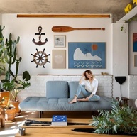 Quadro Timão com Âncora Decorativa - Decoração Náutica para Casa e Praia | Estilo Rústico Artesanal - imagem 3