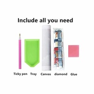 Artesanato Pintura Diamante para Crianças - Unicórnio 18x18cm - DIY Divertido e Educativo - imagem 4