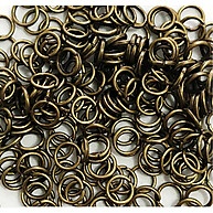 Argolinhas de Ferro 8mm Ouro Velho: 160 Unidades para Bijuterias e Artesanato - imagem 1
