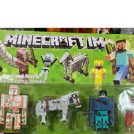 Kit Bonecos Minecraft com Cavalo - 12 Peças Articuladas - imagem 1