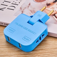Adaptador T Articulado 2 Tomadas AC + 2 USB: Organize e Carregue Tudo! - imagem 3