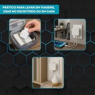 Adaptador Tomada Benjamin Articulado Flexível Bivolt com 4 Entradas (1 USB + 1 USB-C) | Portátil e Seguro 10A - imagem 3