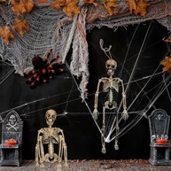 Caveira de Halloween Mini Esqueleto Humano Articulado Ultra Realista 3D - Decoração Assustadora para Casa, Quintal e Jardim - imagem 3