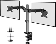 BAZIK Suporte Articulado para Monitor – Braço Articulado Ajustável para Monitores de 13-32" com Peso Máximo de 10kg em Cada Braço, Suporte para Monitor Duplo com Gerenciamento de Cabos – Preto - imagem 1