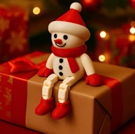 Personagem de Neve Natalino Articulado – Enfeite Decorativo com Pernas – Kit 3 Peças - imagem 3