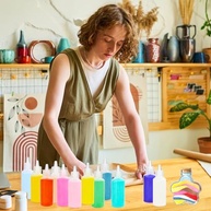 Kit Areia Artística Colorida - 12 Garrafas de 35g | Artesanato DIY, Terrário e Brincadeiras Criativas - imagem 3