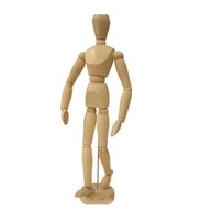 Manequim Articulado de Madeira 22 cm - Modelo Artístico Natural para Estudos e Decoração - imagem 5