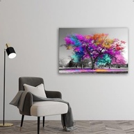 Tela Quadro Decorativo Grande Árvore da Vida com Borda Infinita em MDF 30mm - Decoração Moderna para Sala, Quarto e Hall - imagem 5