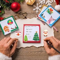 Adesivos Temáticos de Natal - 100 Peças com Papai Noel, Árvores e Mais | Decoração DIY para Férias - imagem 3