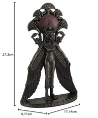 Estátua de Arte de Parede Sekhmet - Deusa Egípcia com Asas | Escultura em Bronze com Detalhes Foscos - imagem 3