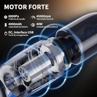 2 em 1: Aspirador e Soprador de Ar Portátil para Limpeza Profunda de PC, Teclado e Carro - imagem 4