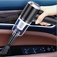 Aspirador Portátil USB Premium 2000mAh: Limpeza Rápida e Eficiente para Carro e Casa (Preto/Branco) - imagem 1