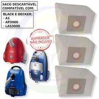 Sacos Descartáveis para Aspirador Black e Decker - Filtro Coletor Refil LAS3000 AP3000 - imagem 3