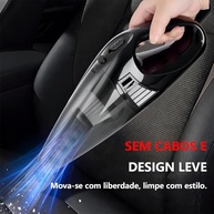 Aspirador de Pó Portátil Sem Fio 70W: Limpeza Poderosa para Casa e Carro | Seco/Úmido, Recarregável, 5 Acessórios - imagem 3