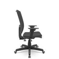 Cadeira Presidente Brizza Tela Back System com Assento Crepe Plaxmetal Preta - Conforto e Estilo para Seu Escritório - imagem 4