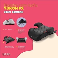 Assento de Carro Booster Litet Yukon Isofix 15-36kg Preto e Cinza: Conforto e Segurança para seu Filho - imagem 5